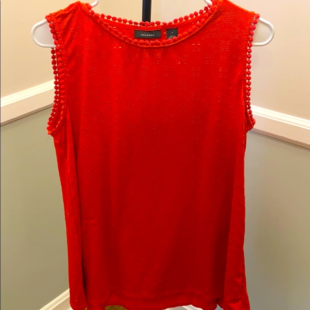 NWOT Nordstrom Halogen Orange Sleeveless Blouse💕